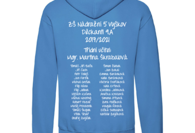 Umístění potisku na absolventské mikině
